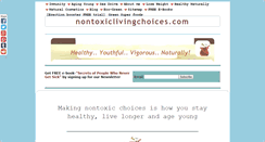 Desktop Screenshot of nontoxiclivingchoices.com